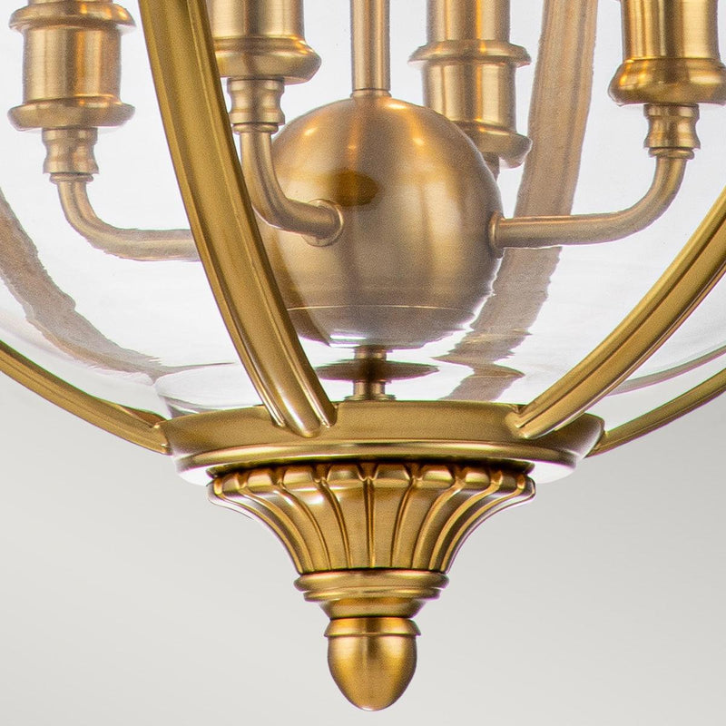Feiss Adams 4 Light Pendant Chandelier - Brushed Bronze-Ceiling Pendant Lights-Elstead Lighting-4-Tiffany Lighting Direct