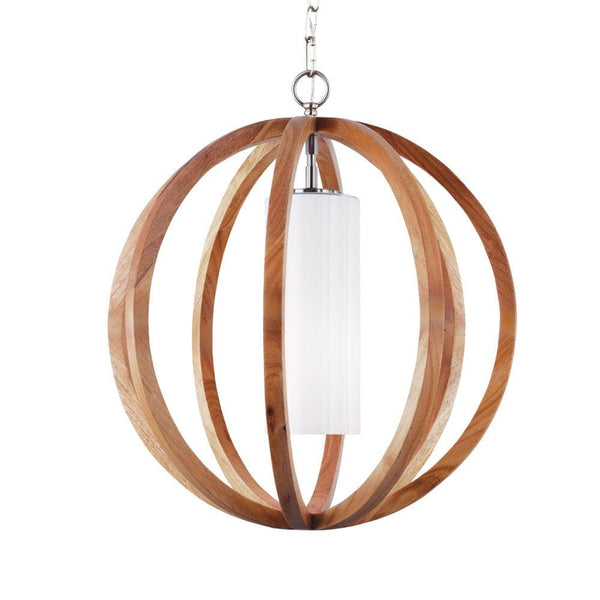 Feiss Allier Small Pendant Light Wood Ceiling Light-Ceiling Pendant Lights-Elstead Lighting-1-Tiffany Lighting Direct