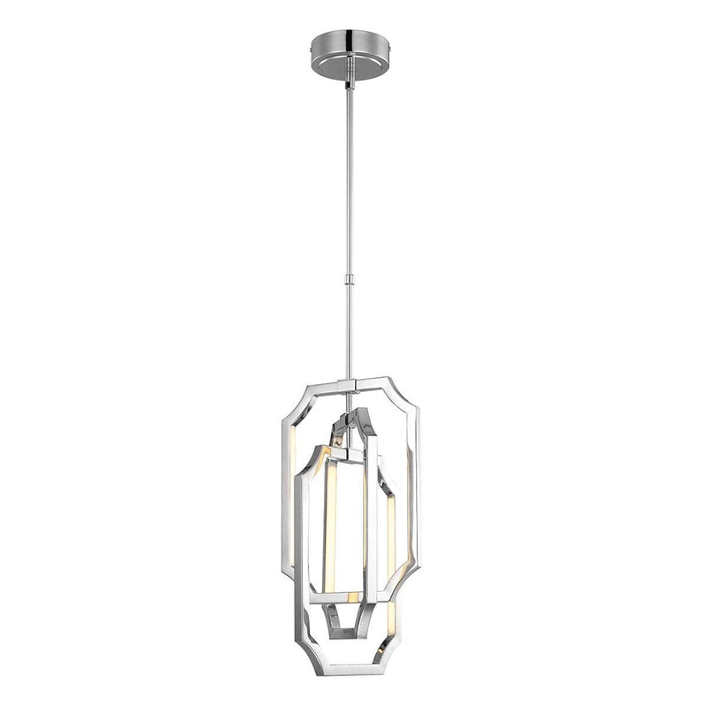 Feiss Audrie 6 Light Nickel LED Ceiling Pendant - Elstead Lighting-Ceiling Pendant Lights-Elstead Lighting-1-Tiffany Lighting Direct