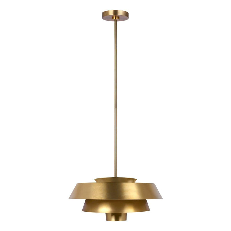 Feiss Brisbin 1 Light Burnished Brass Ceiling Pendant-Ceiling Pendant Lights-Elstead Lighting-1-Tiffany Lighting Direct