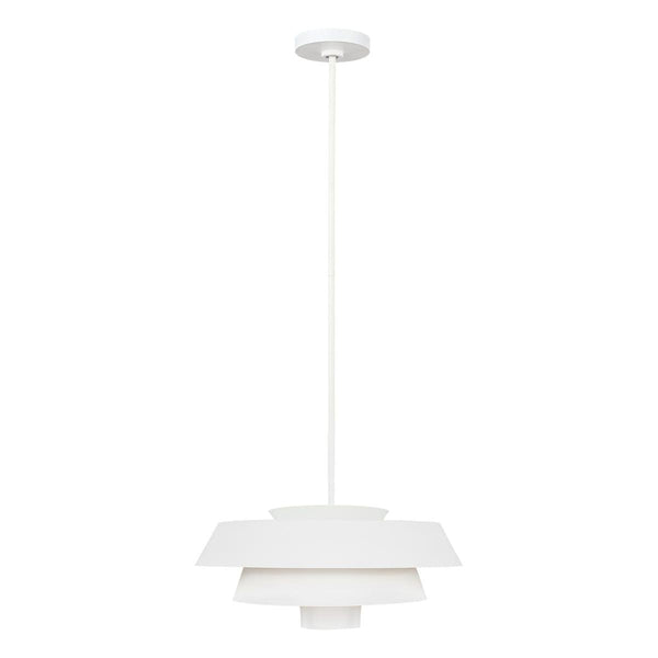 Feiss Brisbin 1 Light Matte White Pendant Ceiling Light-Ceiling Pendant Lights-Elstead Lighting-1-Tiffany Lighting Direct