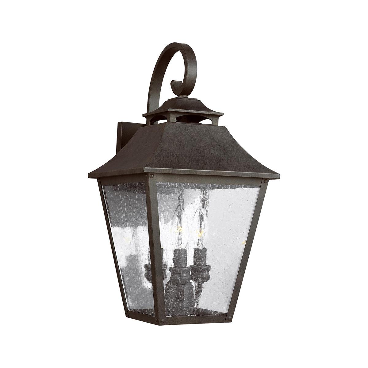 feiss galena 3 light large outdoor wall lantern