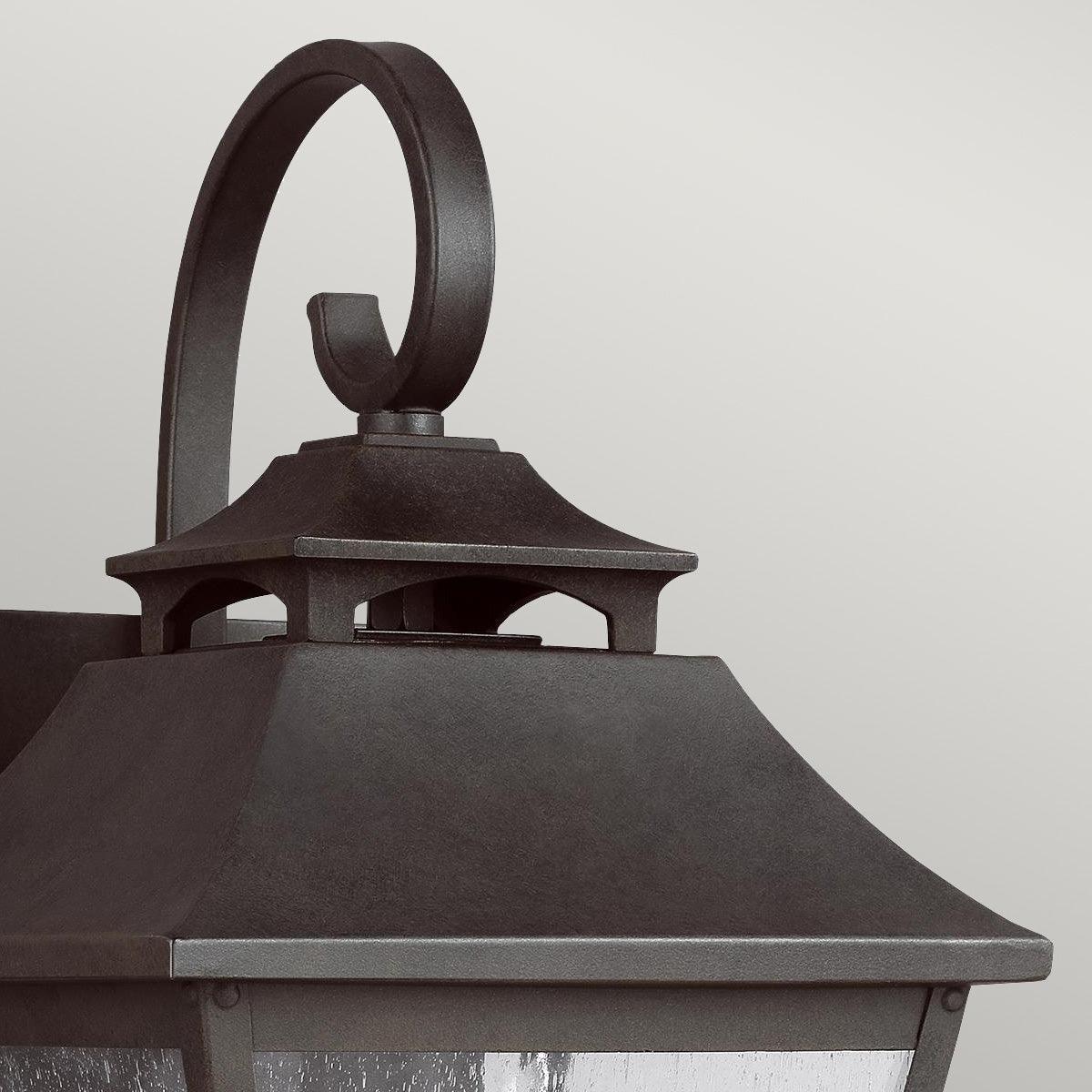 feiss galena 1 light medium outdoor wall lantern Close Up