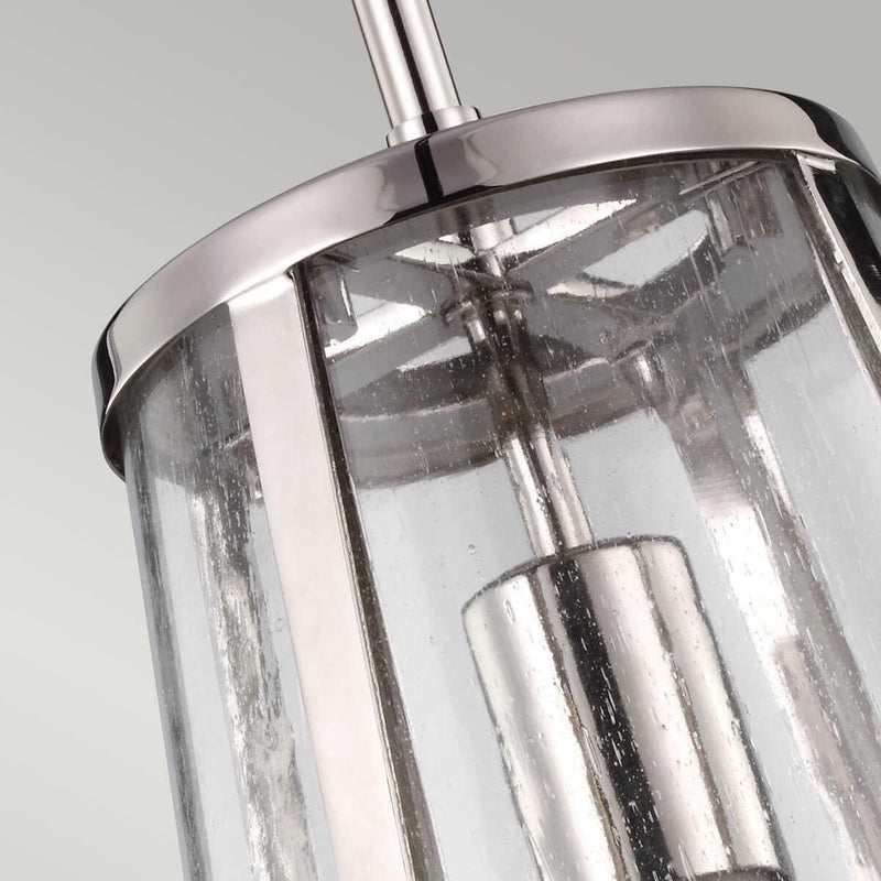 Feiss Harrow Small Ceiling Lantern - 1 Light Nickel-Ceiling Pendant Lights-Elstead Lighting-4-Tiffany Lighting Direct