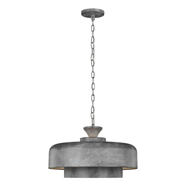 Feiss Haymarket 1 Light Galvanized Ceiling Pendant-Ceiling Pendant Lights-Elstead Lighting-1-Tiffany Lighting Direct