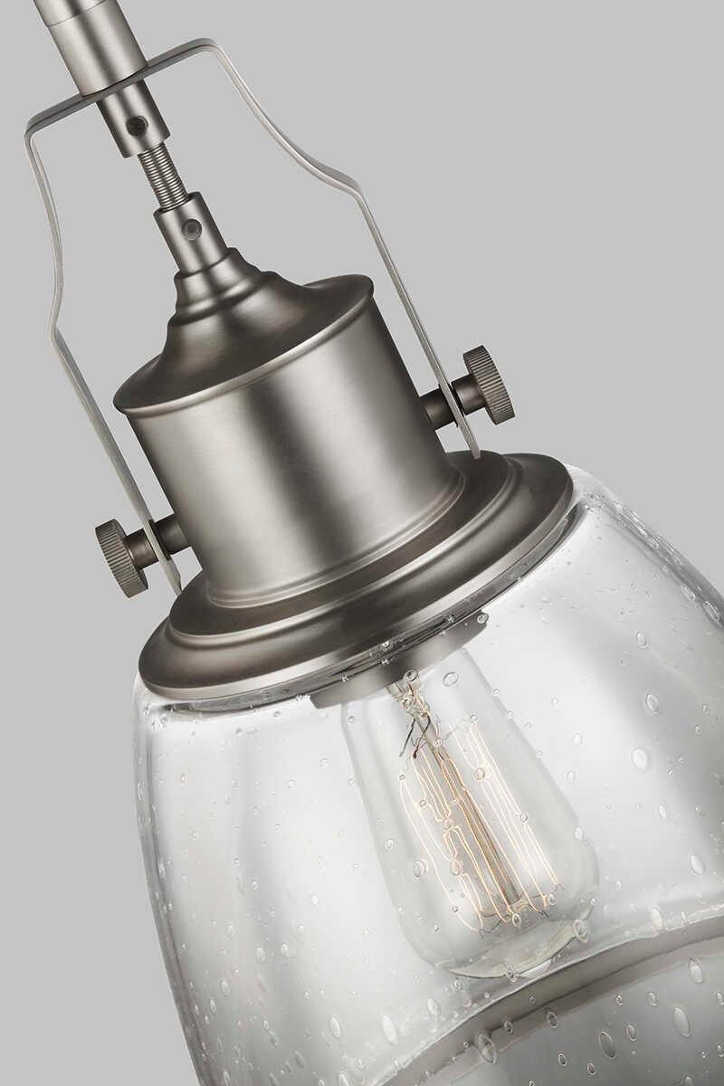 Feiss Hobson 1 Light Medium Satin Nickel Ceiling Pendant-Ceiling Pendant Lights-Elstead Lighting-6-Tiffany Lighting Direct