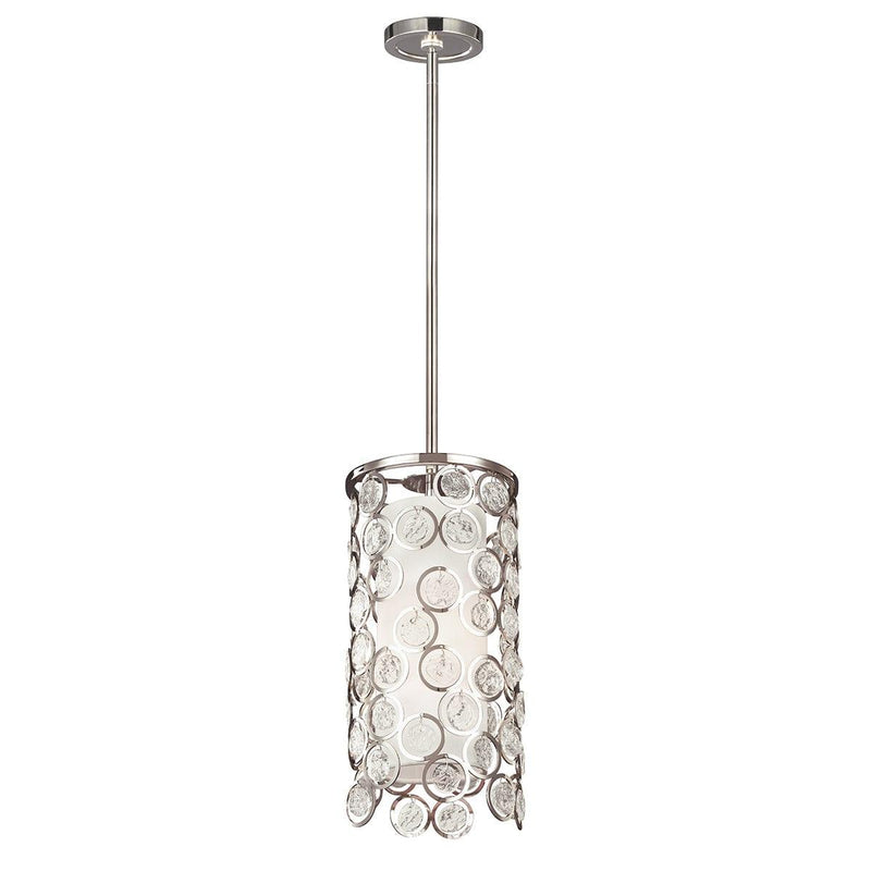 Feiss Lexi 1 Light Polished Nickel Mini-Pendant Ceiling Light-Ceiling Pendant Lights-Elstead Lighting-1-Tiffany Lighting Direct