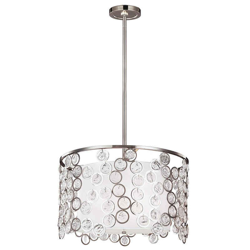 Feiss Lexi 3 Light Polished Nickel Pendant Ceiling Light-Ceiling Pendant Lights-Elstead Lighting-1-Tiffany Lighting Direct