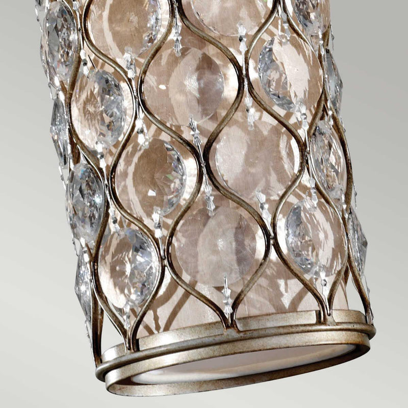 Feiss Lucia Mini Silver & Crystsal Pendant Ceiling Light-Ceiling Pendant Lights-Elstead Lighting-7-Tiffany Lighting Direct