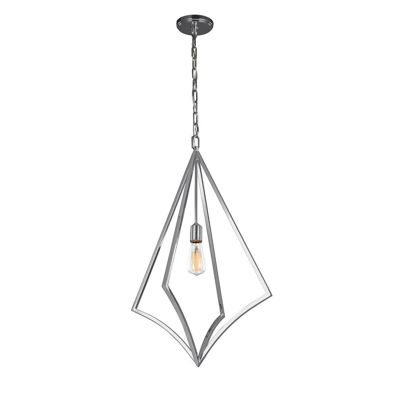 Feiss Nico 1 Light Large Polished Chrome Pendant Light-Ceiling Pendant Lights-Elstead Lighting-1-Tiffany Lighting Direct