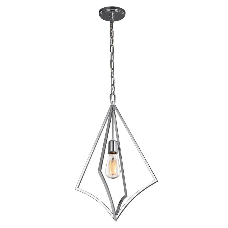 Feiss Nico 1 Light Medium Polished Chrome Pendant Light-Ceiling Pendant Lights-Elstead Lighting-1-Tiffany Lighting Direct