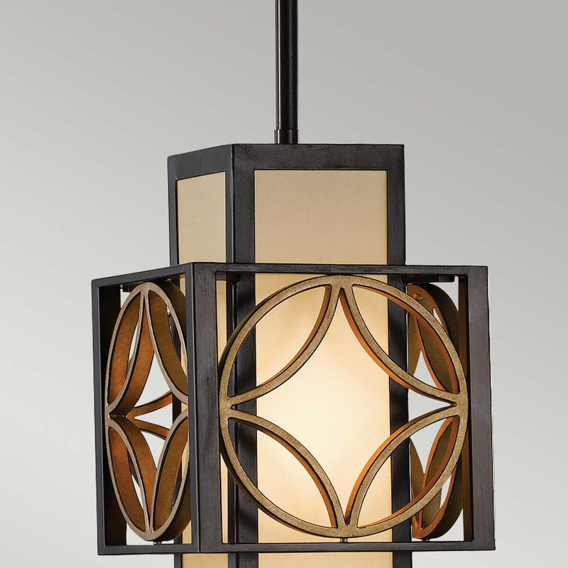 Feiss Remy Bronze And Gold Small Ceiling Pendant Light-Ceiling Pendant Lights-Elstead Lighting-7-Tiffany Lighting Direct