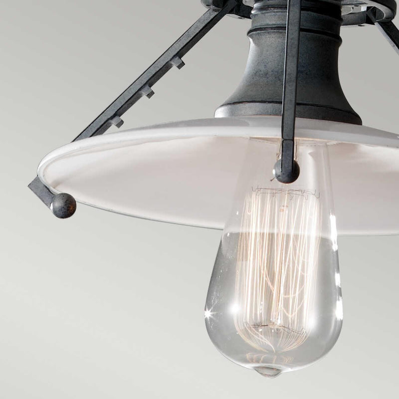 Feiss Urban Renewal 1 Light Zinc Ceiling Pendant-Ceiling Pendant Lights-Elstead Lighting-2-Tiffany Lighting Direct