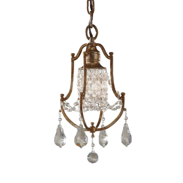 Feiss Valentina 1 Light Mini Bronze Ceiling Pendant-Ceiling Pendant Lights-Elstead Lighting-1-Tiffany Lighting Direct