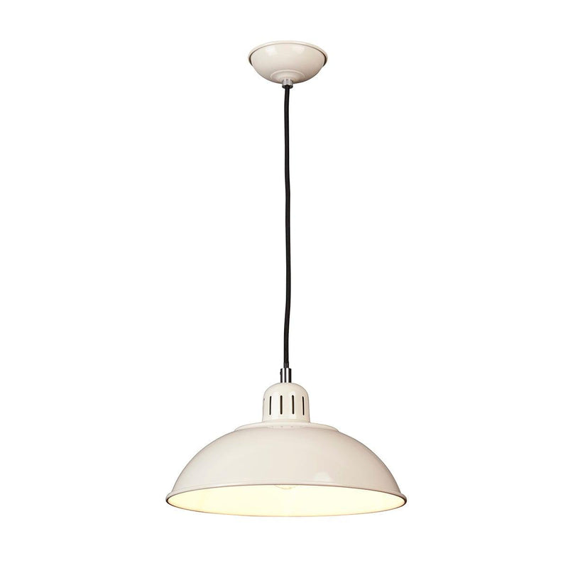 Elstead Lighting Franklin 1 Light Cream Ceiling Pendant Light-Ceiling Pendant Lights-Elstead Lighting-1-Tiffany Lighting Direct