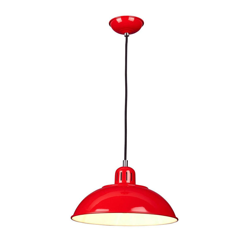 Elstead Lighting Franklin 1 Light Red Ceiling Pendant-Ceiling Pendant Lights-Elstead Lighting-1-Tiffany Lighting Direct