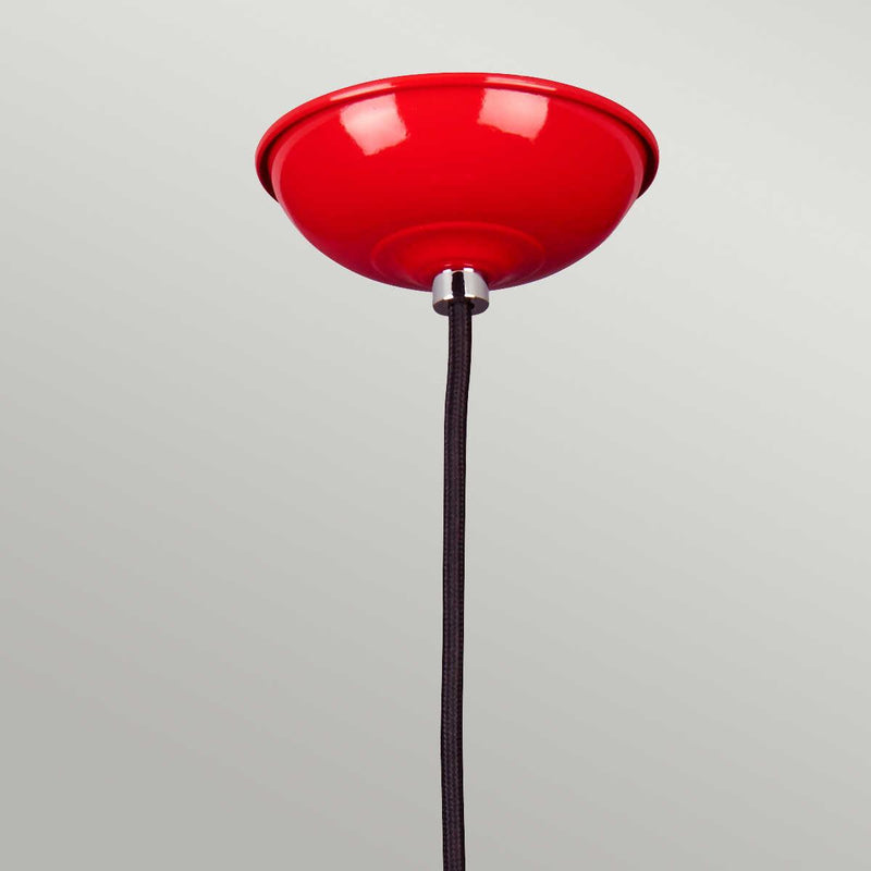 Elstead Lighting Franklin 1 Light Red Ceiling Pendant-Ceiling Pendant Lights-Elstead Lighting-2-Tiffany Lighting Direct