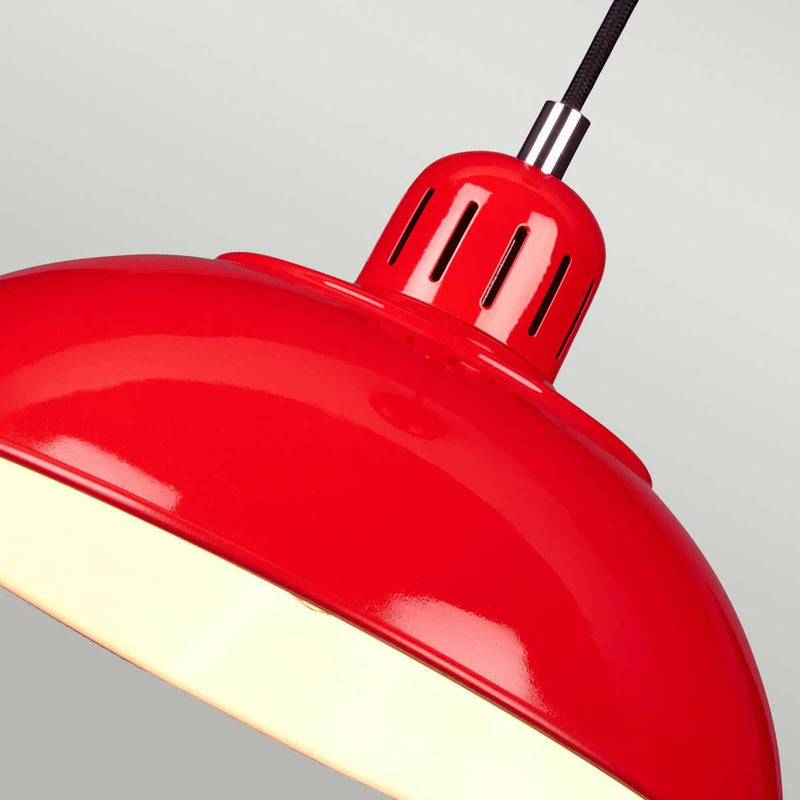 Elstead Lighting Franklin 1 Light Red Ceiling Pendant-Ceiling Pendant Lights-Elstead Lighting-6-Tiffany Lighting Direct