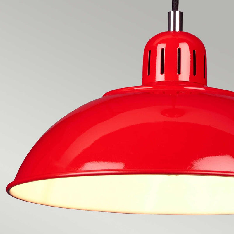 Elstead Lighting Franklin 1 Light Red Ceiling Pendant-Ceiling Pendant Lights-Elstead Lighting-7-Tiffany Lighting Direct