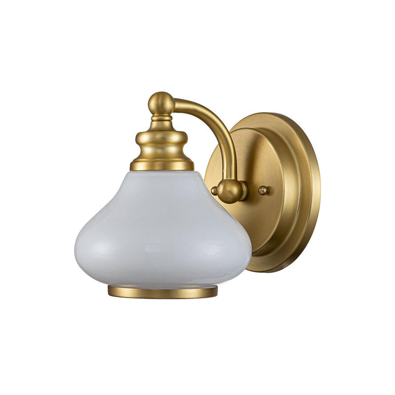 Hinkley Ainsley 1 Light Brass Bathroom Wall Light  Living Room Close Up