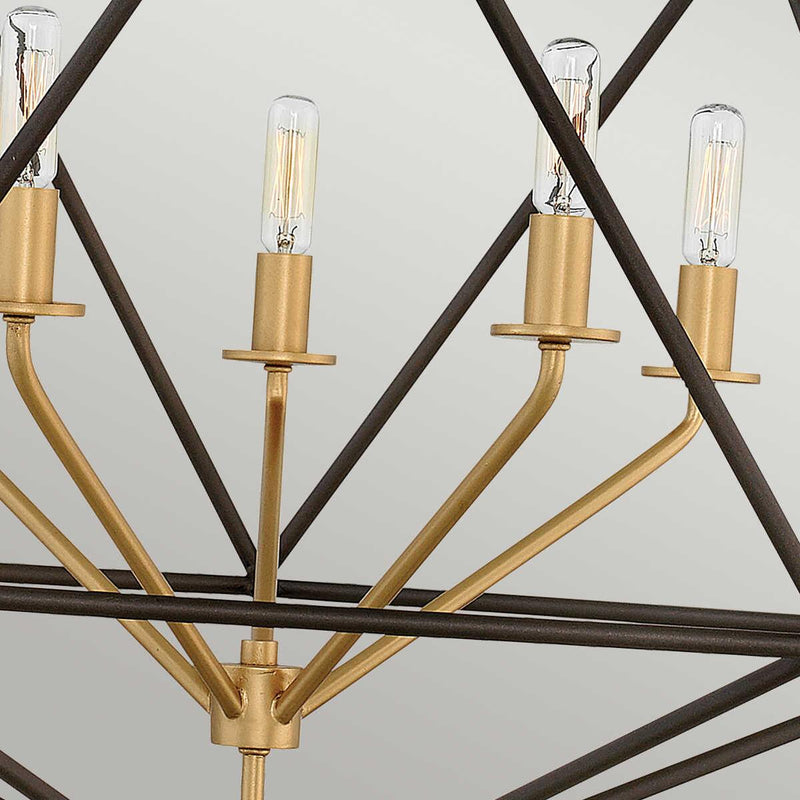 Hinkley Astrid 5 Light Matte Bronze Pendant Chandelier-Ceiling Pendant Lights-Elstead Lighting-7-Tiffany Lighting Direct