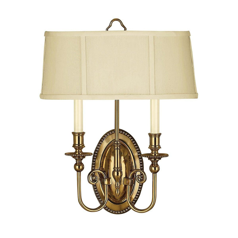 Hinkley Cambridge 2 Light Brass Wall Light HK-CAMBRIDGE2-B,Elstead Lighting,1