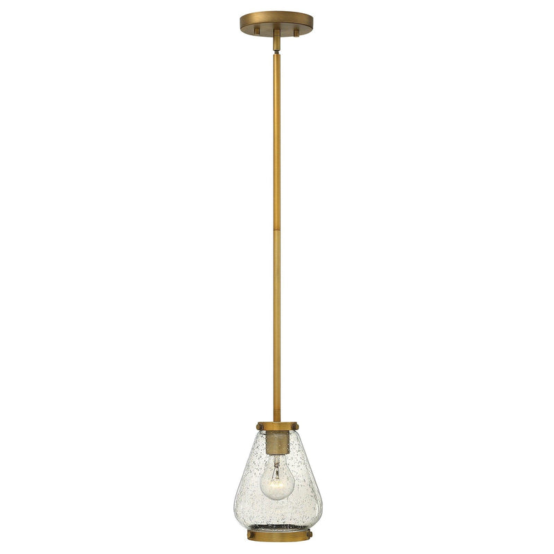 Hinkley Finley 1 Light Brushed Bronze Mini Ceiling Pendant-Ceiling Pendant Lights-Elstead Lighting-1-Tiffany Lighting Direct