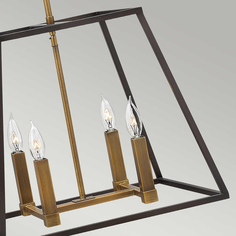 Hinkley Fulton 4 Light Bronze Pendant Chandelier-Ceiling Pendant Lights-Elstead Lighting-7-Tiffany Lighting Direct