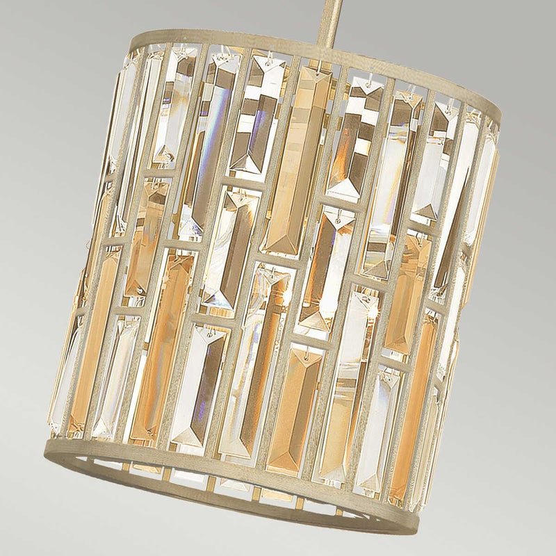 Hinkley Gemma Mini Silver Leaf Pendant Ceiling Light-Ceiling Pendant Lights-Elstead Lighting-5-Tiffany Lighting Direct