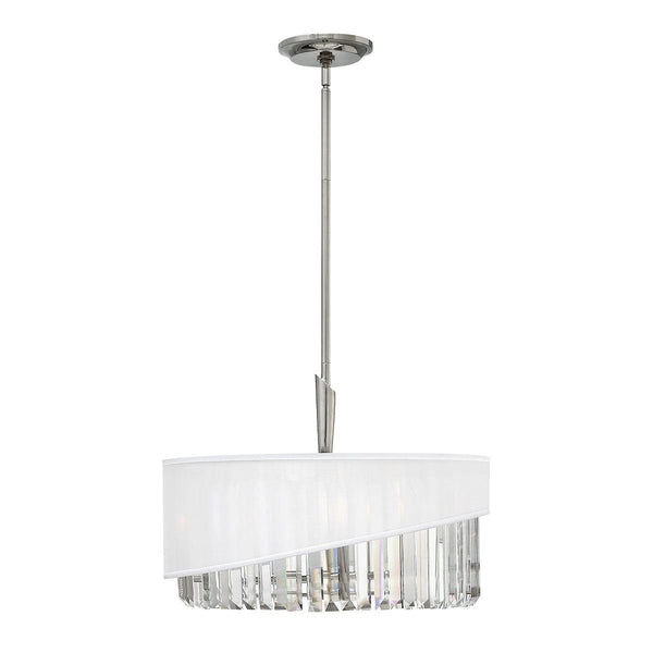 Hinkley Gigi 3 Light Polished Nickel Pendant Ceiling Light-Ceiling Pendant Lights-Elstead Lighting-1-Tiffany Lighting Direct