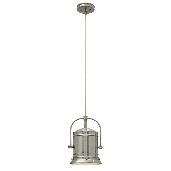 Hinkley Pullman 1 Light Brushed Nickel Ceiling Pendant-Ceiling Pendant Lights-Elstead Lighting-1-Tiffany Lighting Direct