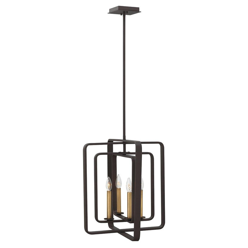 Hinkley Quentin 4 Light Bronze Medium Pendant-Ceiling Pendant Lights-Elstead Lighting-1-Tiffany Lighting Direct