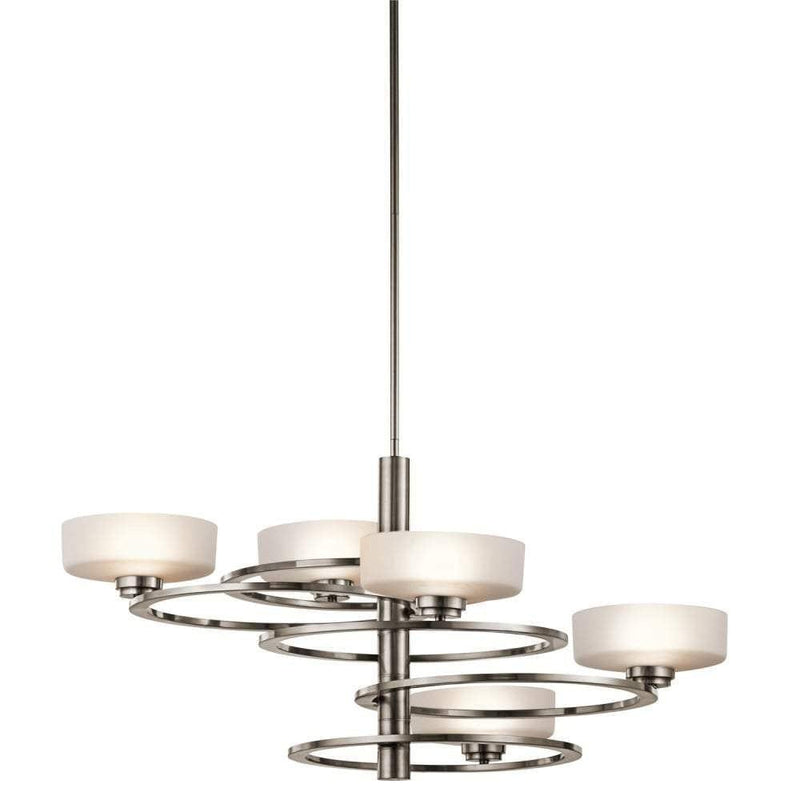 Kichler Aleeka Pewter Finish 5 Light Chandelier KL/ALEEKA5B