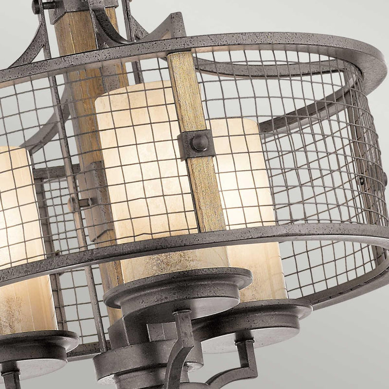 Kichler Ahrendale 3 Light Duo-Mount Anvil Iron Chandelier-Elstead Lighting-7-Tiffany Lighting Direct