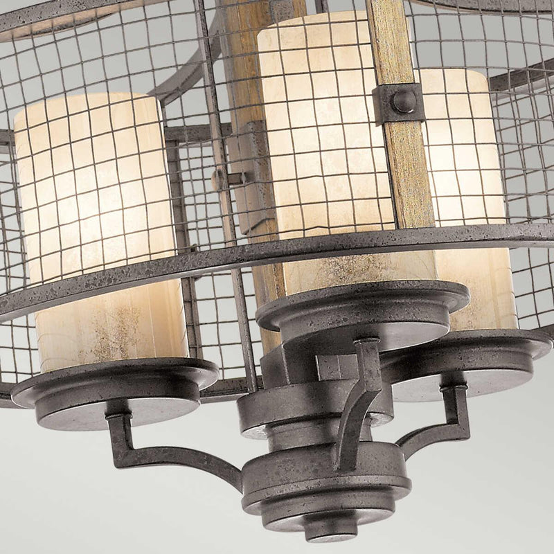 Kichler Ahrendale 3 Light Duo-Mount Anvil Iron Chandelier-Elstead Lighting-8-Tiffany Lighting Direct