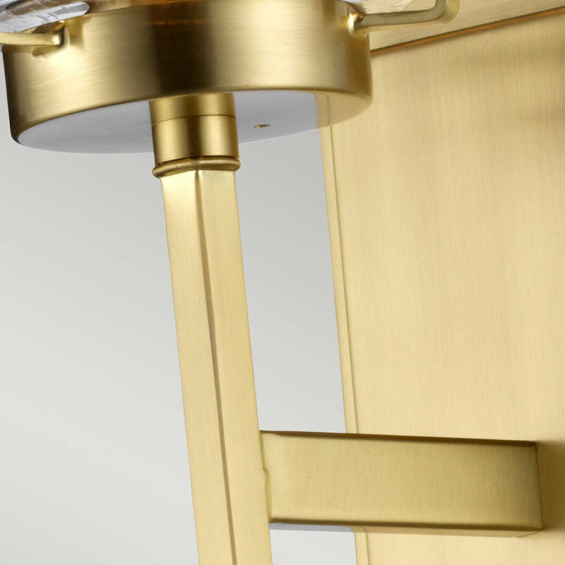 Kichler Alton 1 Light Brushed Brass Bathroom Wall Light fitting close up