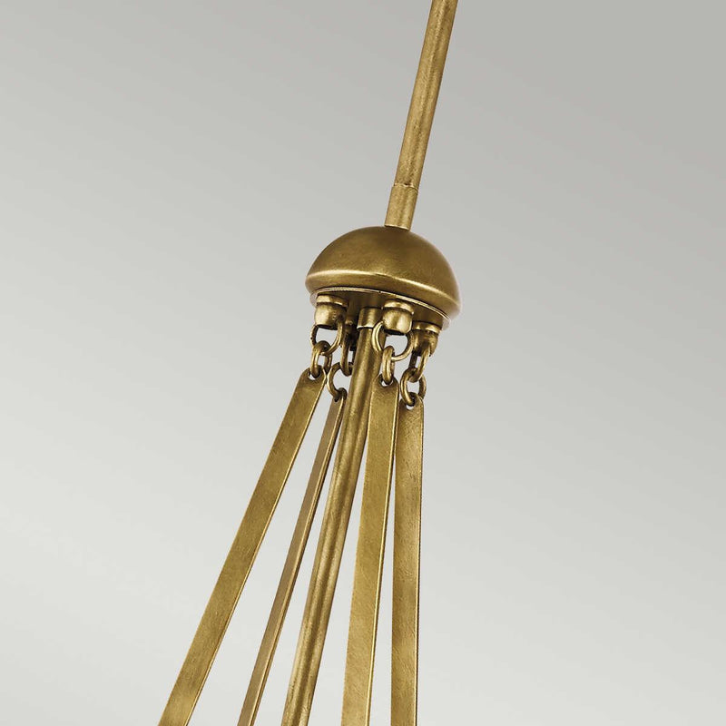 Kichler Aster 3 Light Natural Brass Ceiling Pendant-Ceiling Pendant Lights-Elstead Lighting-6-Tiffany Lighting Direct