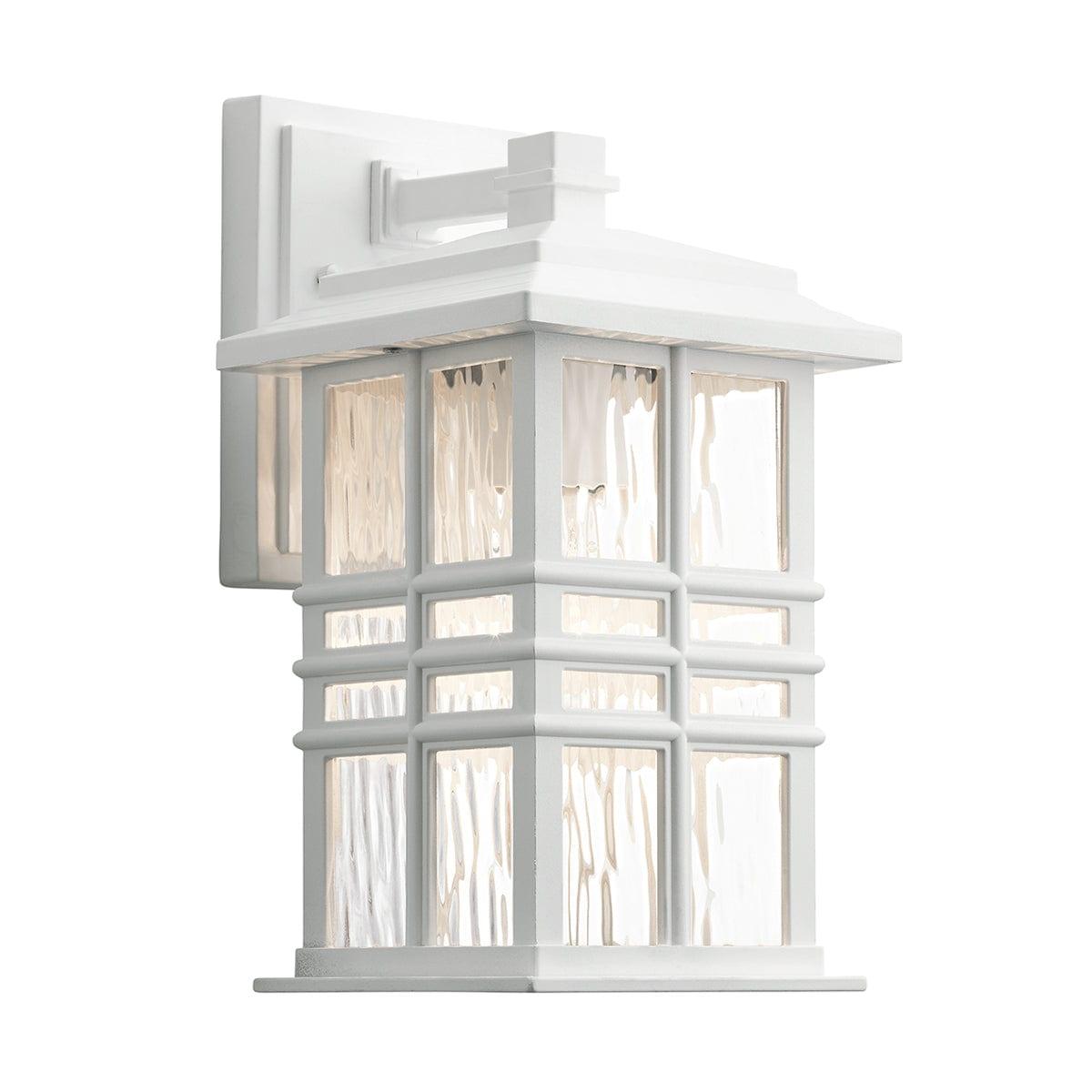 kichler beacon square 1 lightsmall white outdoor wall lanter