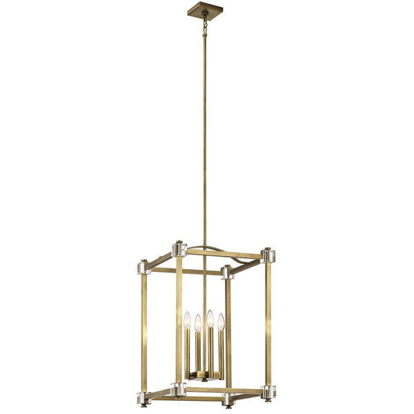 Kichler Cayden 4 Light Large Brass Pendant Ceiling Light-Ceiling Pendant Lights-Elstead Lighting-1-Tiffany Lighting Direct