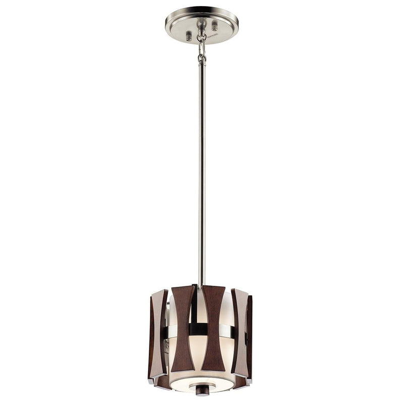 Kichler Cirus 1 Light Wood Mini Ceiling Pendant-Ceiling Pendant Lights-Elstead Lighting-1-Tiffany Lighting Direct