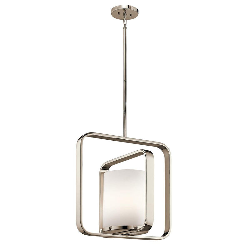 Kichler City Loft 1 Light Large Polished Nickel Pendant Light-Ceiling Pendant Lights-Elstead Lighting-1-Tiffany Lighting Direct