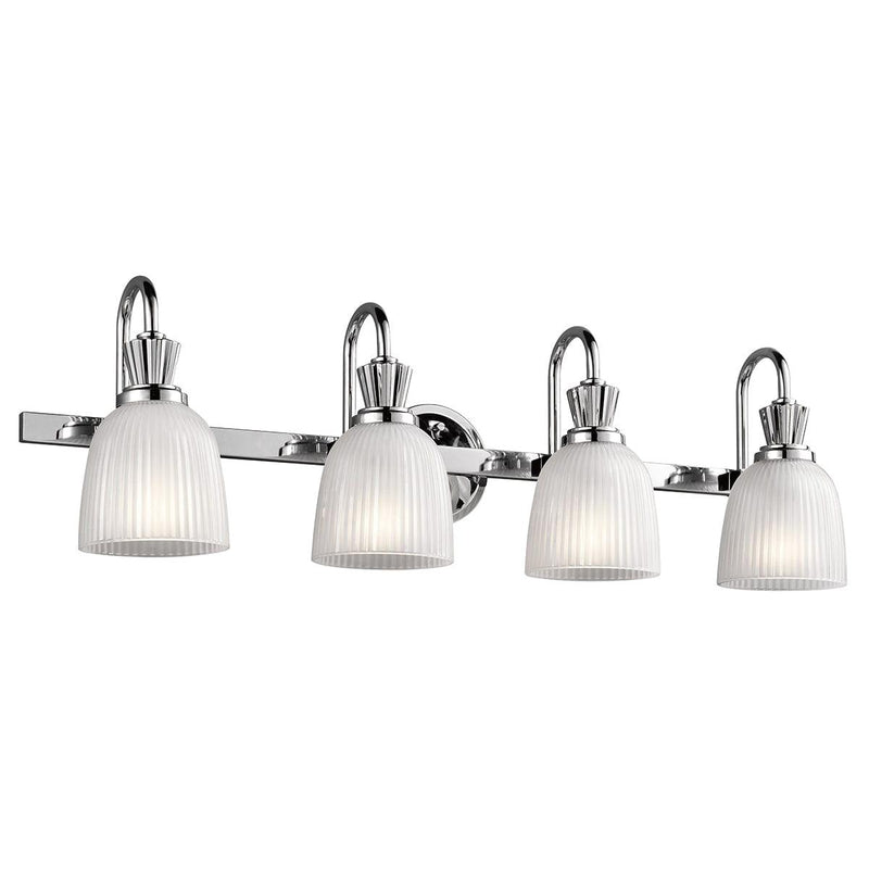 Kichler Cora 4 Light Polished Chrome Bathroom Wall Light