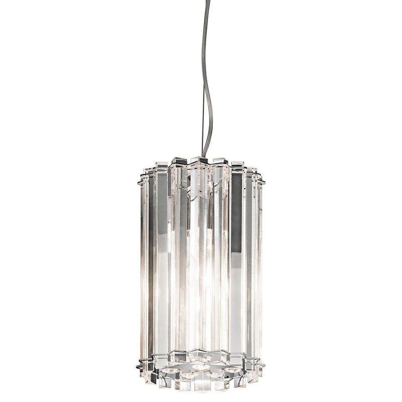 Kichler Crystal Skye Mini Pendant Chrome Bathroom Light