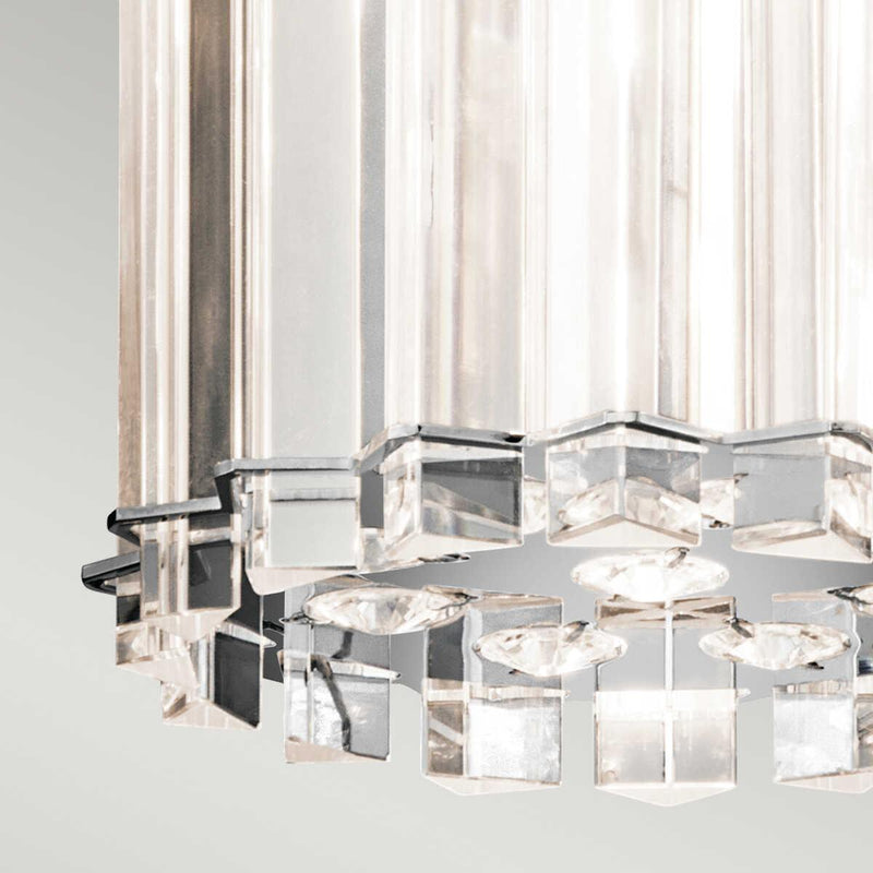 Kichler Crystal Skye Mini Pendant Chrome Bathroom Light