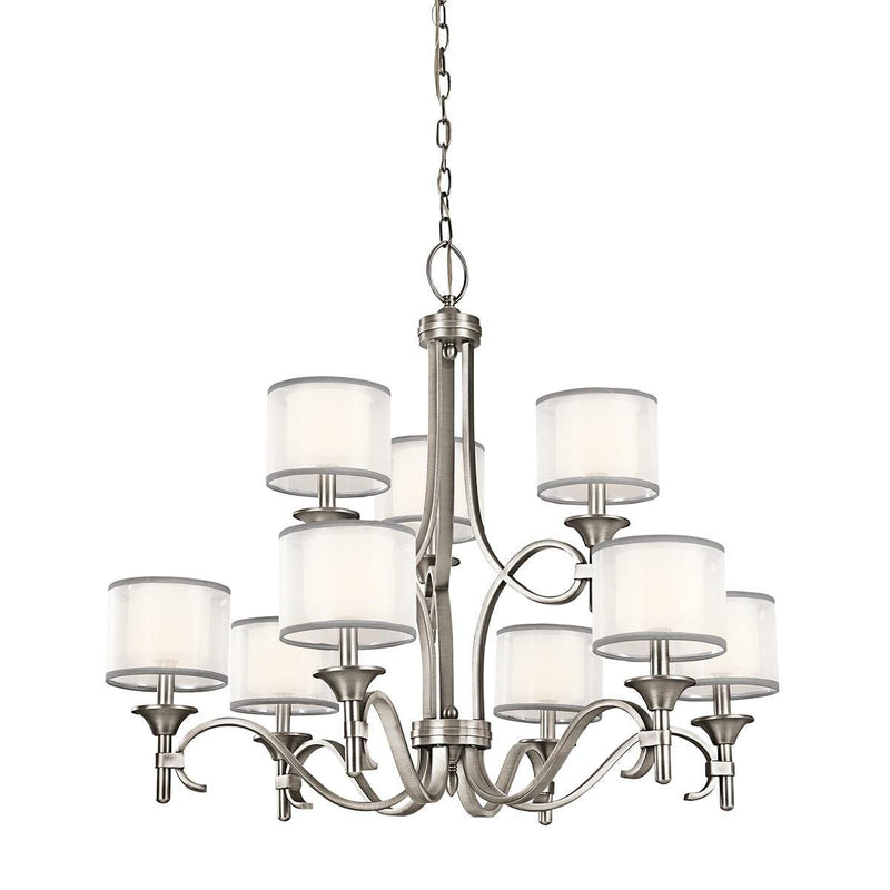 Kichler Lacey 9 Light Chandelier - Antique Pewter-Elstead Lighting-1-Tiffany Lighting Direct