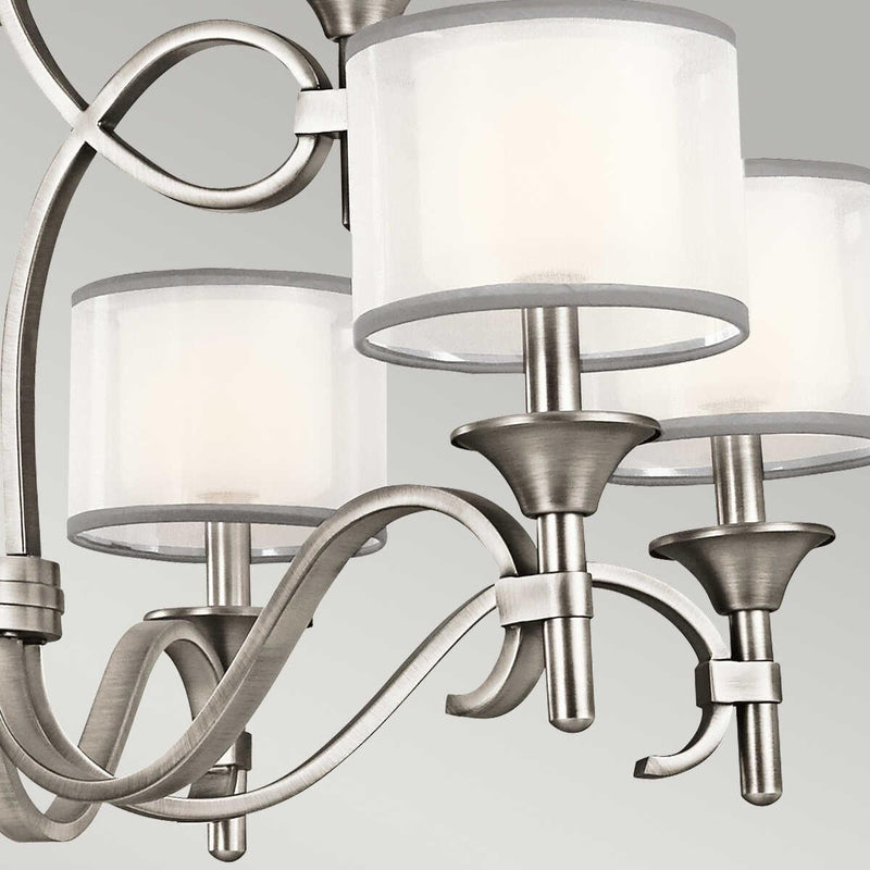 Kichler Lacey 9 Light Chandelier - Antique Pewter-Elstead Lighting-7-Tiffany Lighting Direct