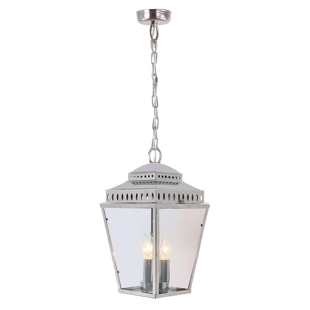 elstead lighting mansion house 3 light chain lantern polished nickel