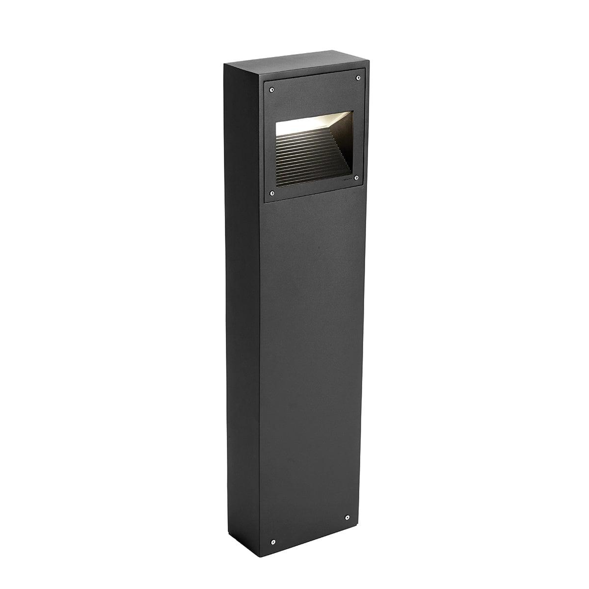 norlys namsos led tall graphite outdoor bollard light