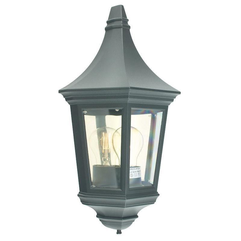 Elstead Valencia Black Finish Outdoor Flush Lantern 1