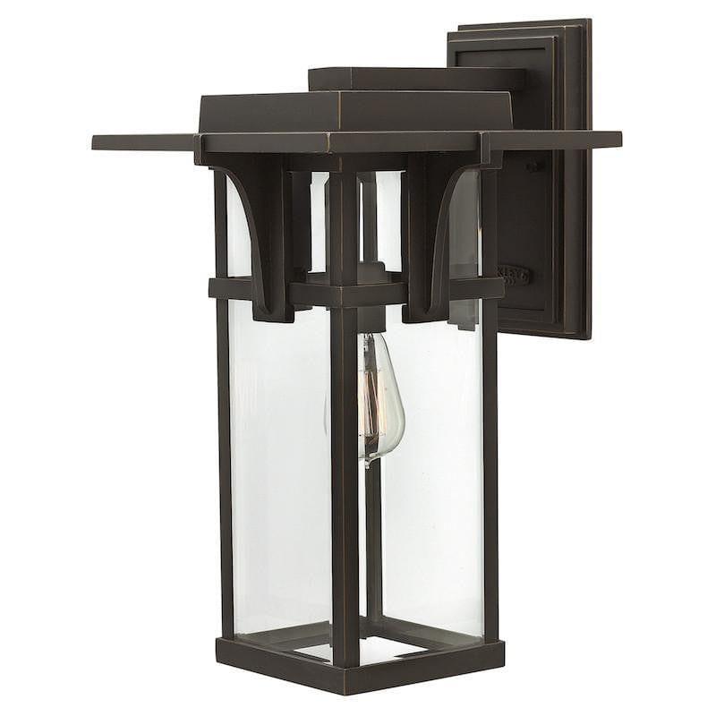 Elstead Manhattan Oil Rubbed Bronze Finish Large Outdoor Wall Lantern 1